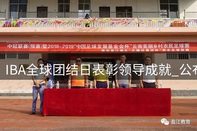 IBA全球团结日表彰领导成就 公布2024年千万奖金赛事蓝图